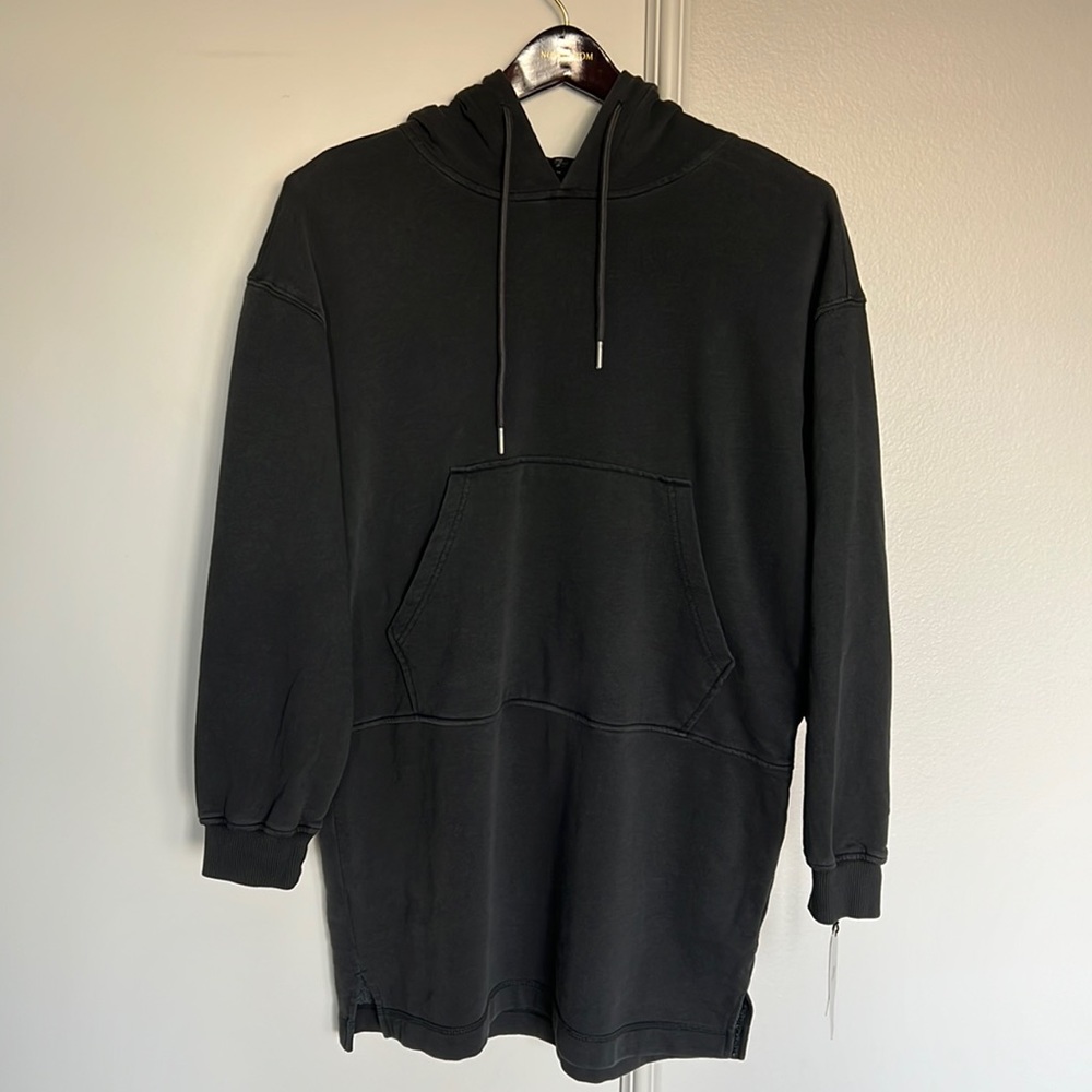 7 for all mankind Long Sleeve Sweatshirt Hoodie Dress - Picture 2 of 7
